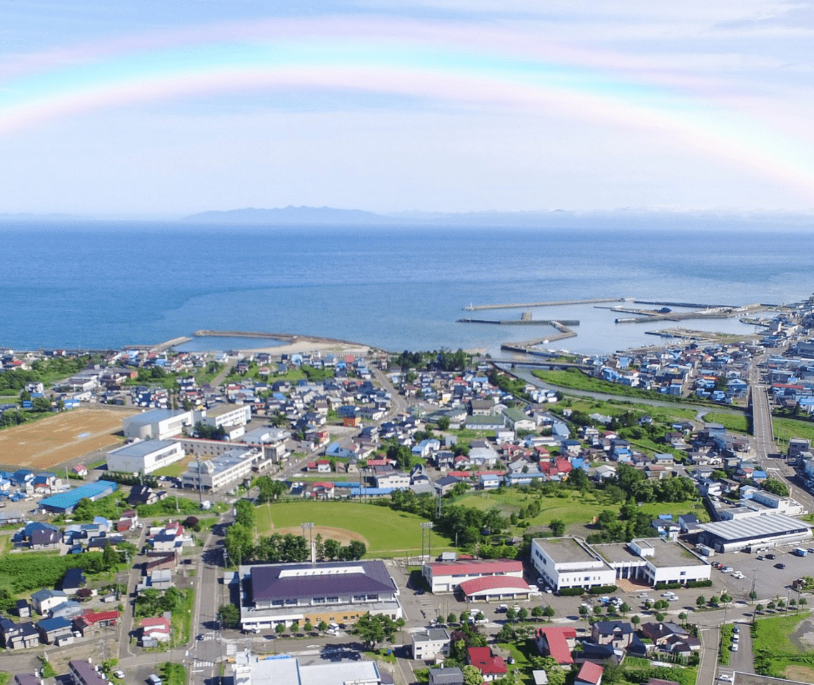 福島町上空写真